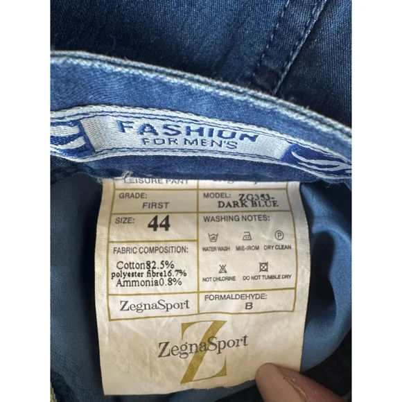 Zegna Sport Men's Blue Denim Pants Waist 44 - Picture 6 of 15